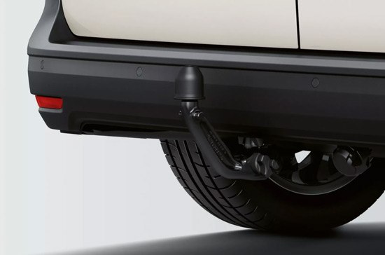 Close-up of a tow bar on a van