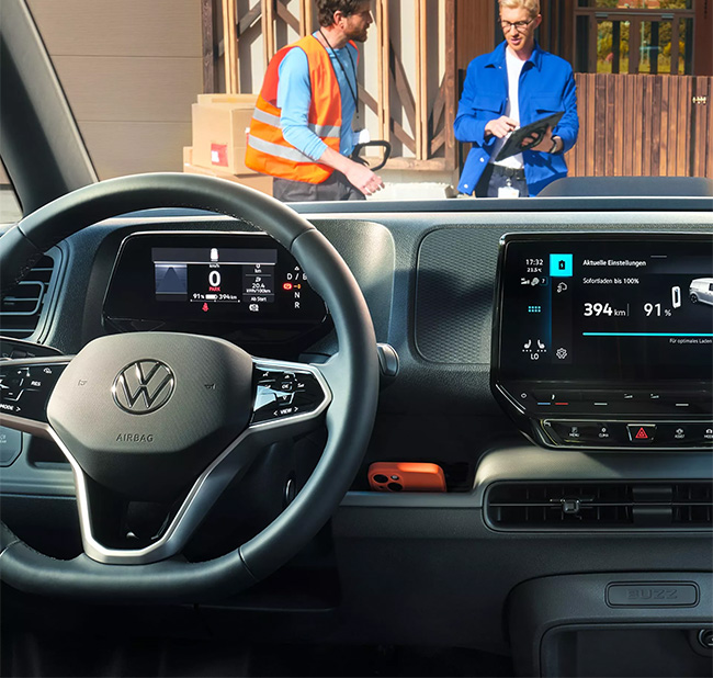 Steering wheel with display screen