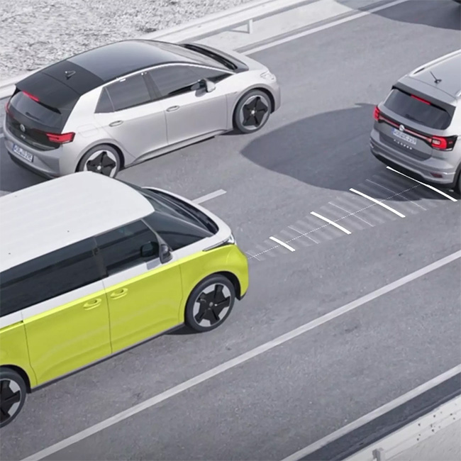Visualisation of an ID.Buzz van front sensors