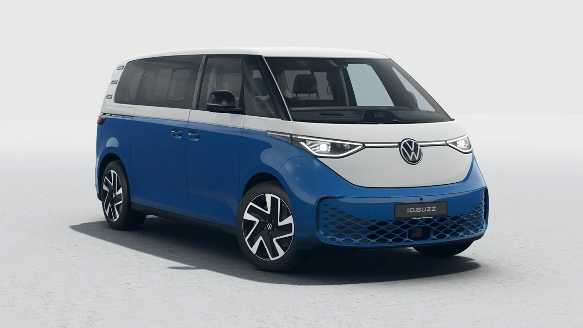 Volkswagen finished in Candy White/Medium Blue