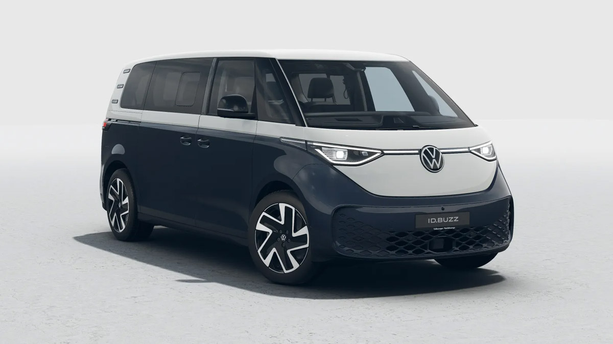 Volkswagen finished in Candy White/Starlight Blue