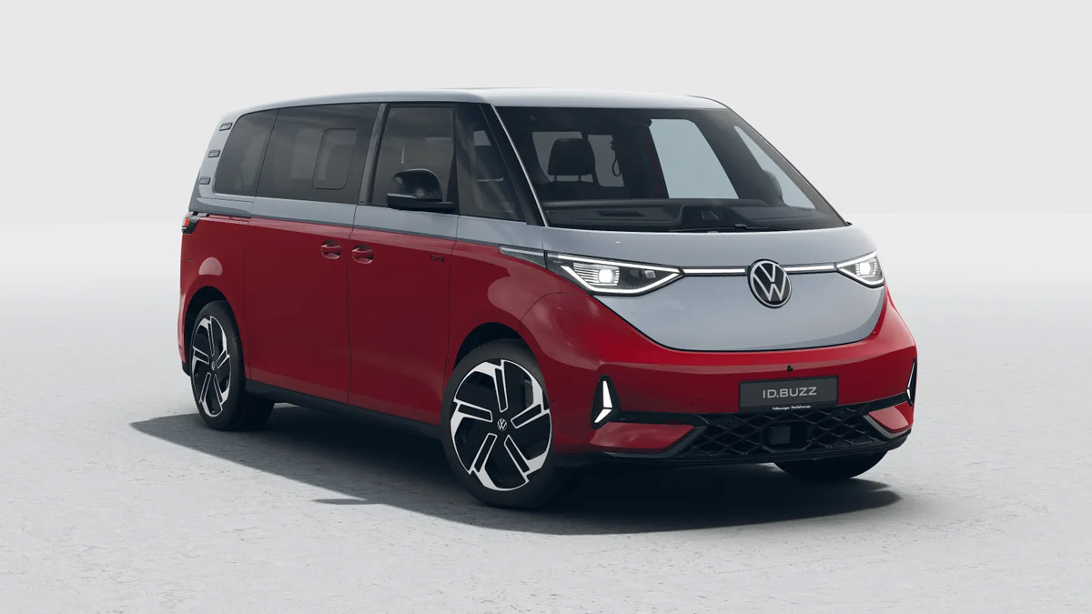 Volkswagen finished in Mono Silver/Cherry Red