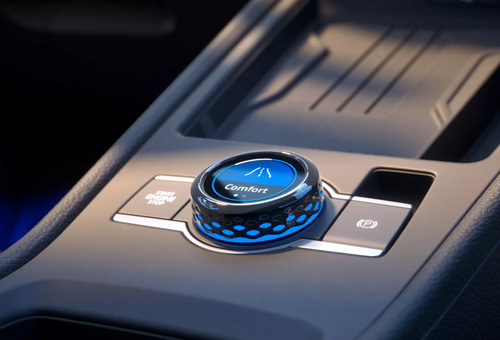 Drive mode select dial in a VW T-Roc