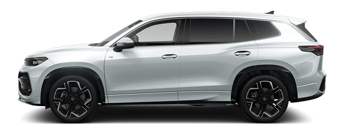 Side profile of a Volkswagen Tayron